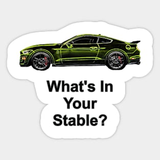 What's in your stable? (neon) Sticker